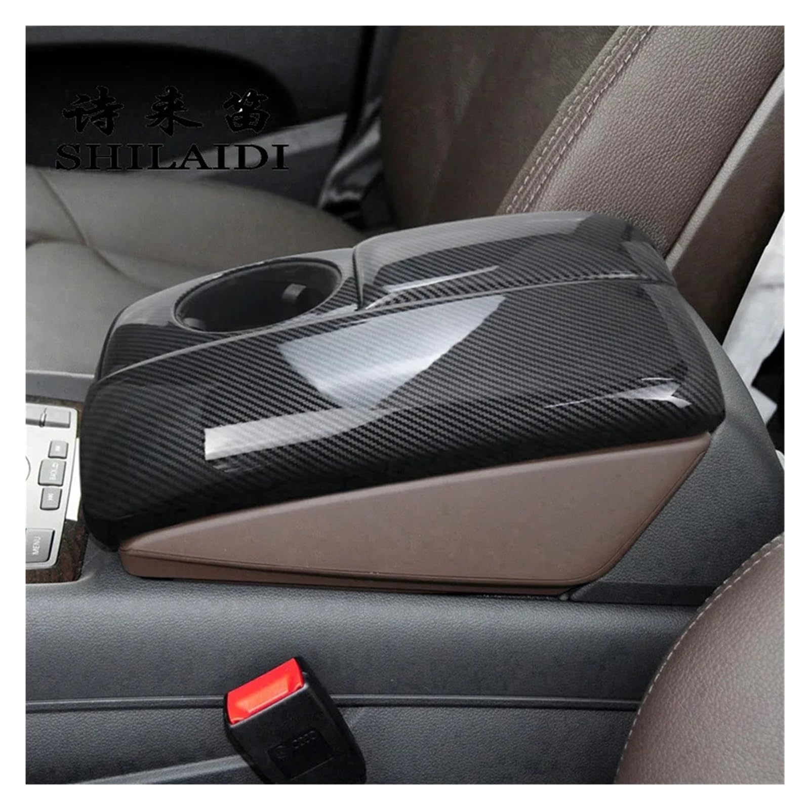 LXCHOU Kompatibel for Audi Q7 4l 2006–2015, Auto-Mittelkonsole, Aufräumen, Armlehnenbox, Panel-Schutzabdeckung, Aufkleber, Innenausstattung aus Kohlefaser von LXCHOU