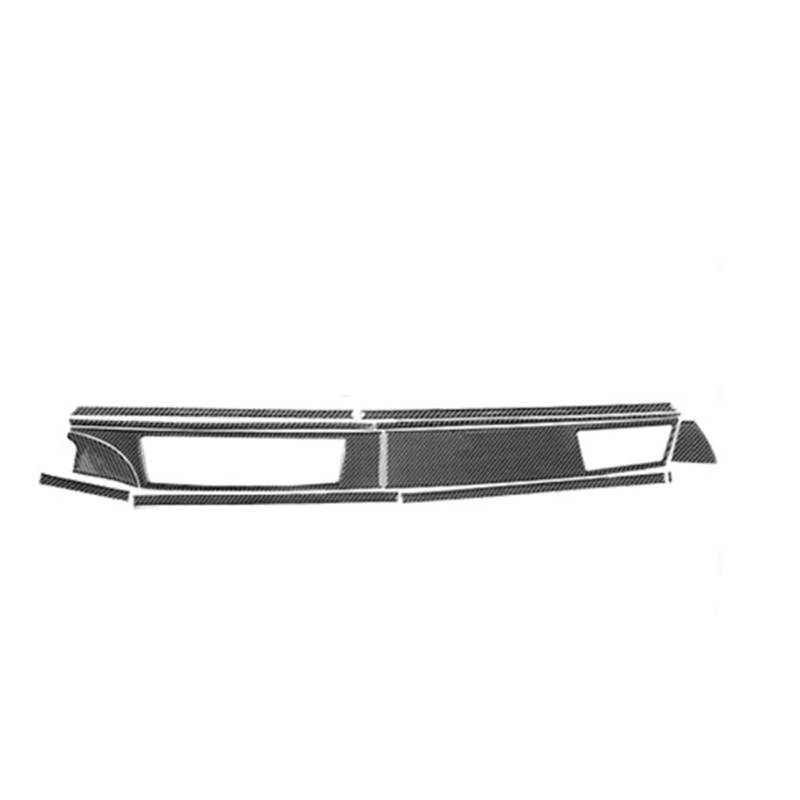 LXCHOU Kompatibel for BMW 7er E65 E66 2002–2008, echte Kohlefaser, zentrale Steuerung, Armaturenbrett, Luftauslass, Verkleidung, Verkleidung, Auto-Innenraum-Aufkleber(Black) von LXCHOU