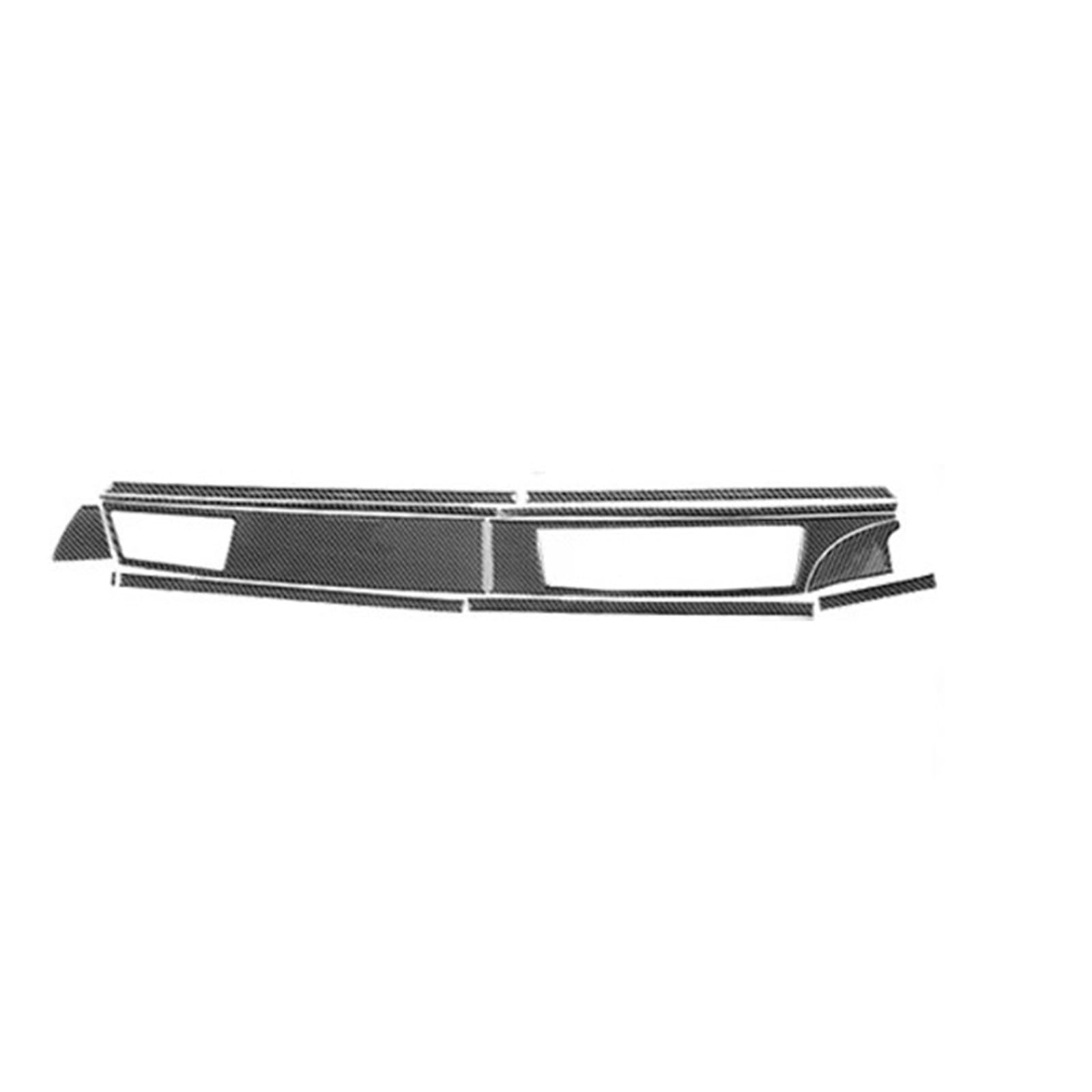 LXCHOU Kompatibel for BMW 7er E65 E66 2002–2008, echte Kohlefaser, zentrale Steuerung, Armaturenbrett, Luftauslass, Verkleidung, Verkleidung, Auto-Innenraum-Aufkleber(Black-01) von LXCHOU