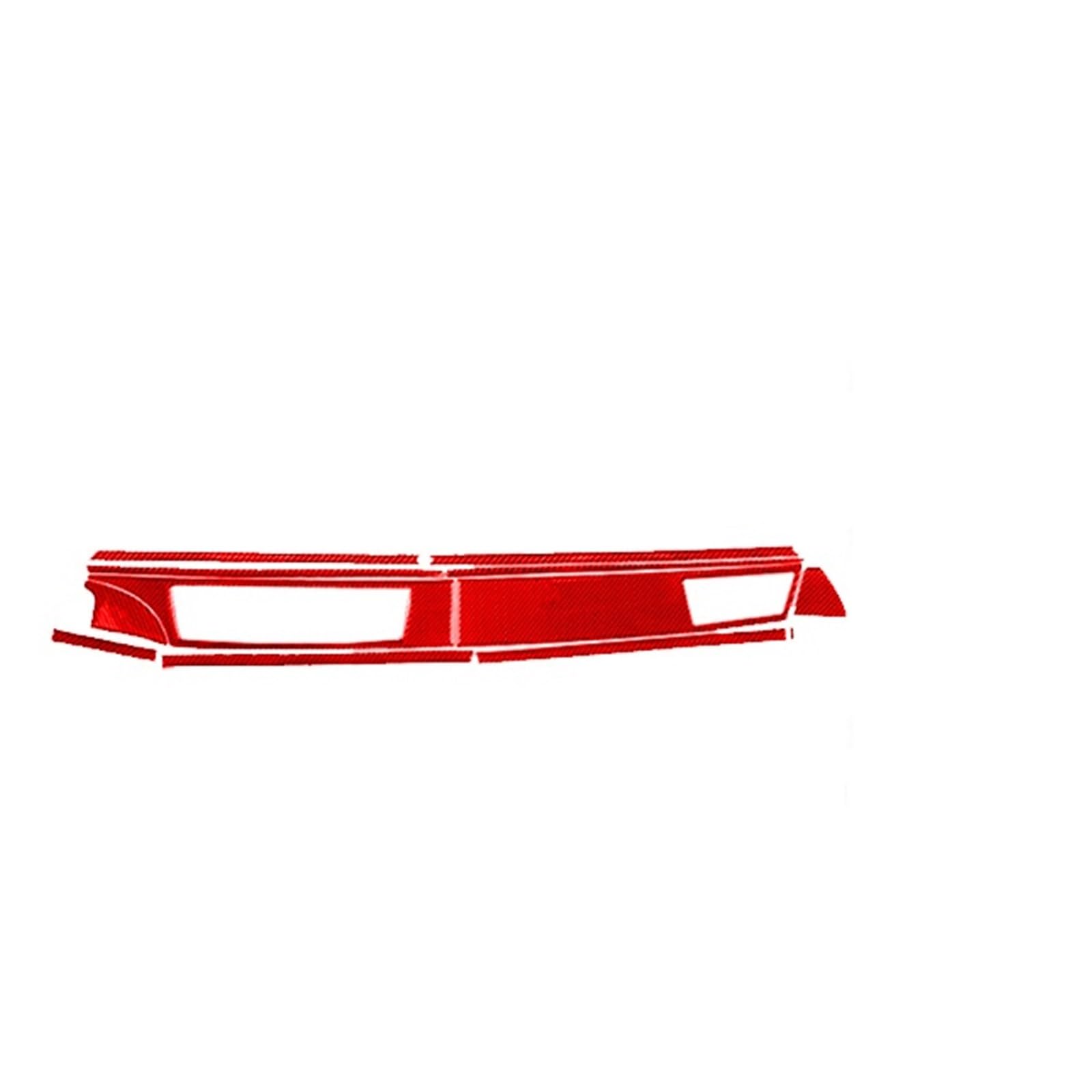 LXCHOU Kompatibel for BMW 7er E65 E66 2002–2008, echte Kohlefaser, zentrale Steuerung, Armaturenbrett, Luftauslass, Verkleidung, Verkleidung, Auto-Innenraum-Aufkleber(Red) von LXCHOU