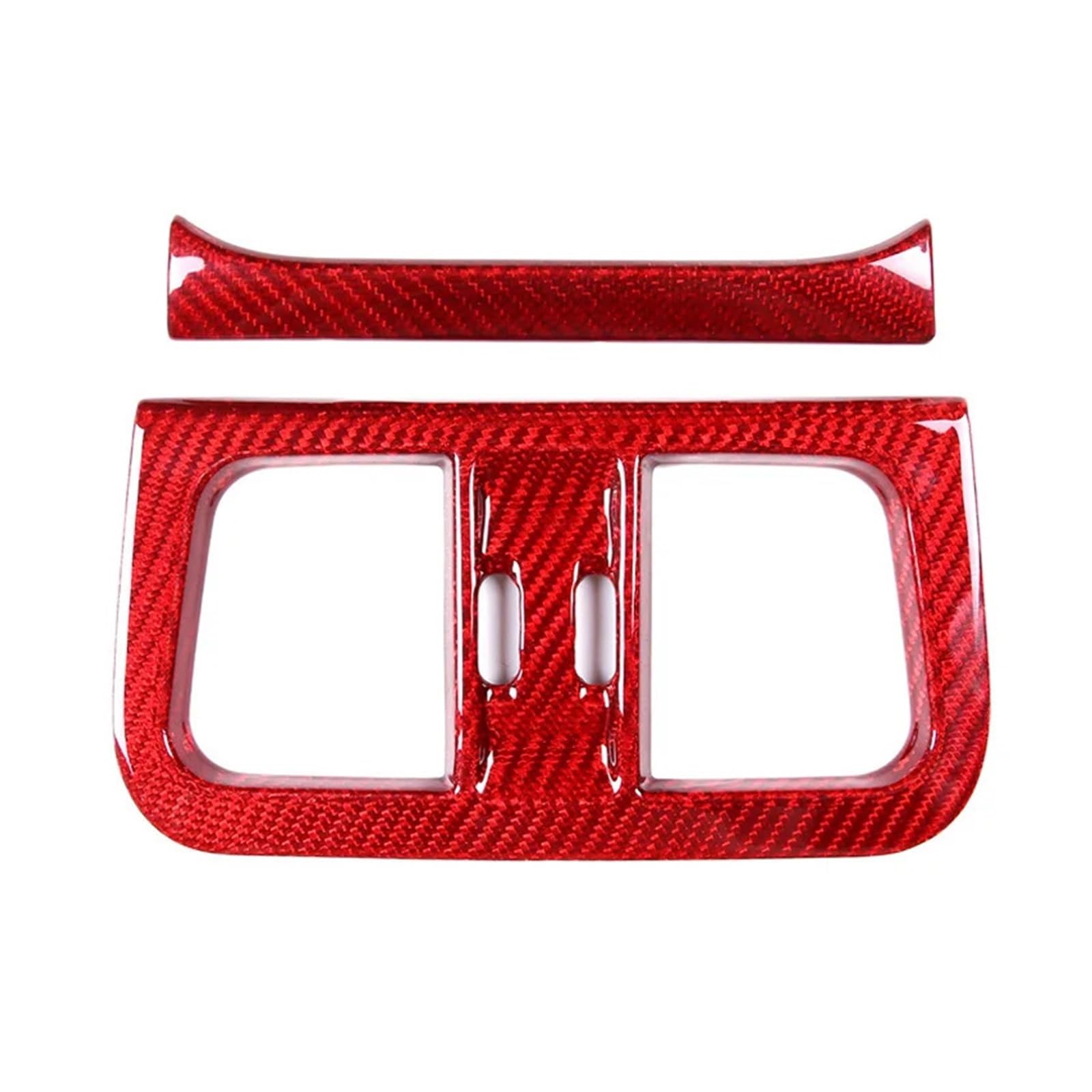 LXCHOU Kompatibel for Maserati Grecale 2022 Auto Styling Real Carbon Fiber Auto Hinten Air Outlet Rahmen Abdeckung Vent Trim Aufkleber Auto zubehör(Red Carbon Fiber) von LXCHOU