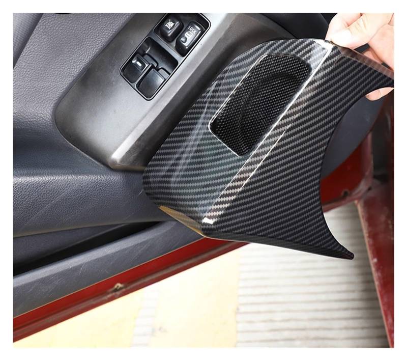 LXCHOU Kompatibel for Mitsubishi Eclipse 2006–2011, ABS-Kohlefaser, Fensterheber-Knopf, dekorativer Rahmenaufkleber, Auto-Innenzubehör(Carbon Fiber Look) von LXCHOU