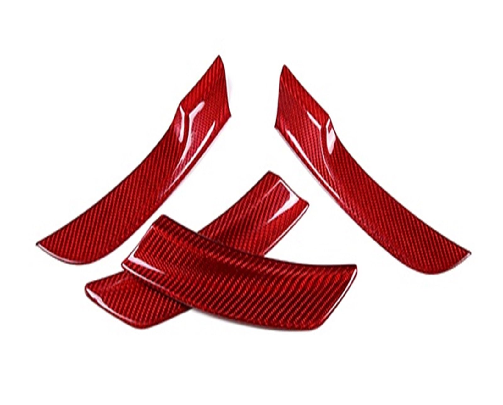 LXCHOU Kompatibel for Toyota 86, kompatibel for Subaru BRZ 2022, Auto-Innenraum-Center-Bedienfeld, Türdekorationsaufkleber, rotes Zubehör aus echtem Kohlefaser(13) von LXCHOU