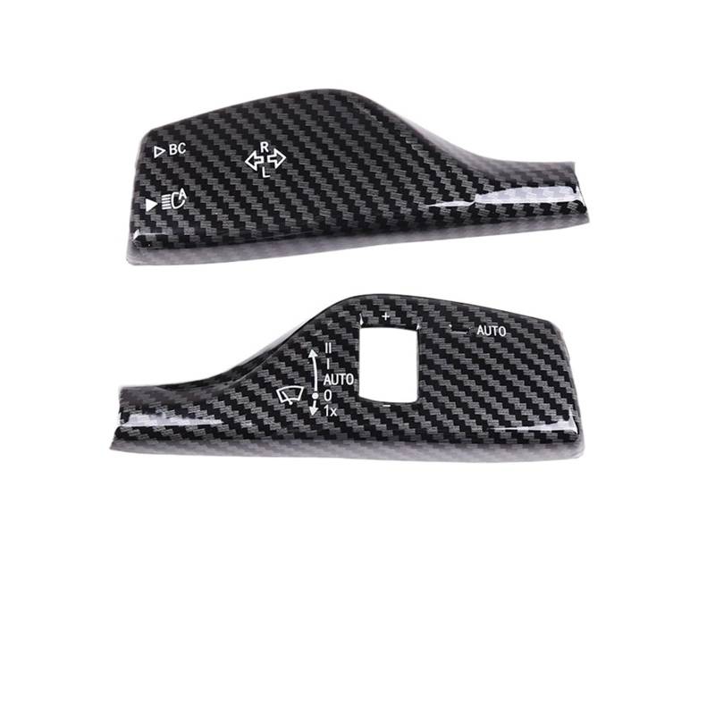 LXCHOU Kompatibel for Toyota GR Supra A90 MK5 2019-2023 ABS Auto Blinker Scheibenwischer Hebel Schalter Abdeckung Trim Aufkleber Auto Zubehör(Carbon Fiber Look) von LXCHOU