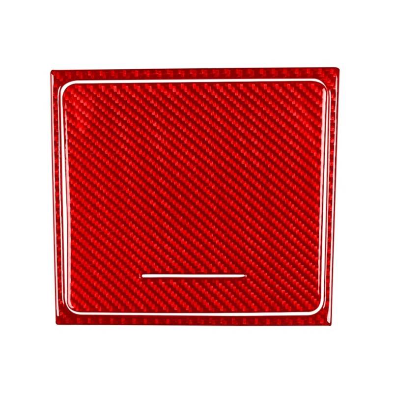 LXCHOU Mittelkonsolen-Armlehnen-Aufbewahrungsbox-Set, Kohlefaser-Aufkleber, kompatibel for VW Passat Nms B7 2012–2019, Auto-Innenzubehör(Red) von LXCHOU