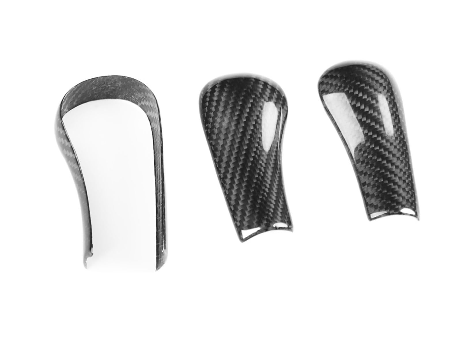 LXCHOU Real Carbon Fiber Kompatibel for Nissan GTR R34 R33 R32 1989-2002 Zubehör Innen Getriebe Griff Schützen Abdeckung Trim Aufkleber Set(Set Black) von LXCHOU