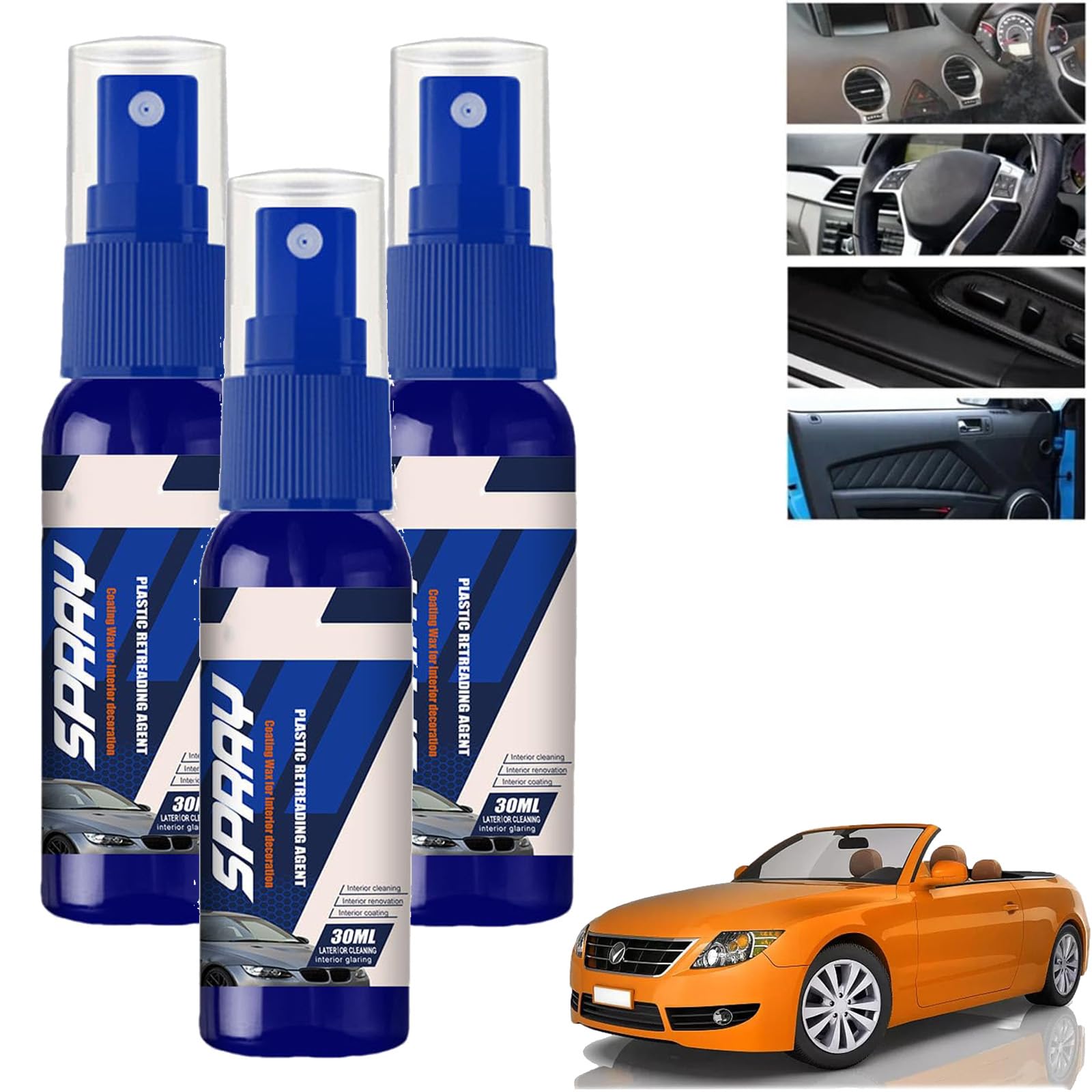 LXCJZY Car Rubber Seal Protectant, Car Rubber Repair Agent, Car Rubber Seal Restorer, Car Rubber Protectan & Conditioner, Windowtrack Lubricant, Prevents Cracking and Drying (30ml 3pcs) von LXCJZY