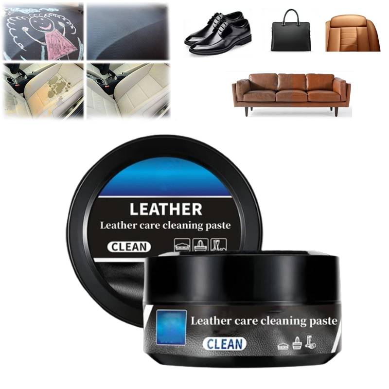 LXCJZY Leader Cleaning and Care Cream & Cleaning Paste for Leather Care,Leather Care Cleaning Paste,Upholstery Cleaner for Car Seats,Automotive Interior Leather Cleaning Cream (1pcs) von LXCJZY