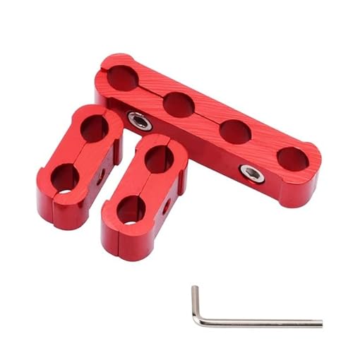 1 Satz Auto Zündkerze Elektrische Drahtklemme Trennlinie Zündkabel Clip Aluminiumlegierung Universal Auto Dekoration(Red) von LXRTKL