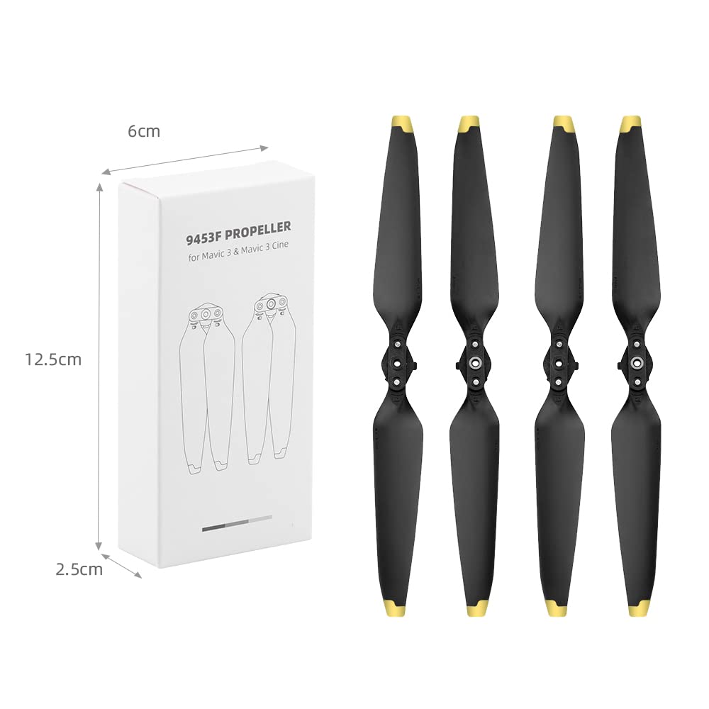 4/8 Pcs Quick Release Propeller Kompatibel mit D-J I Mavic 3 Pro/3 Cine/3 Classic 9453F Faltbare Klinge fans Requisiten Drone Zubehör(2 pair gold) von LXRTKL