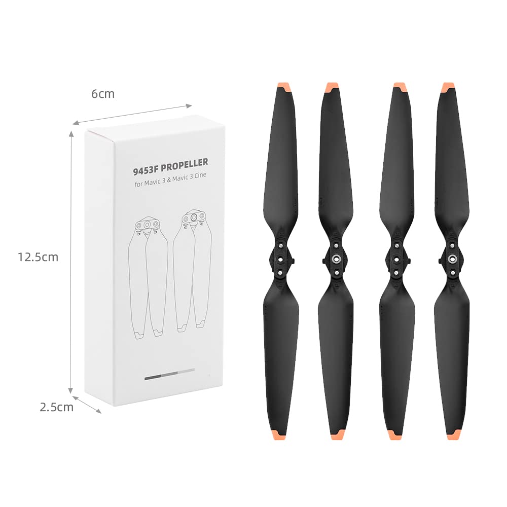 4/8 Pcs Quick Release Propeller Kompatibel mit D-J I Mavic 3 Pro/3 Cine/3 Classic 9453F Faltbare Klinge fans Requisiten Drone Zubehör(2 pair orange) von LXRTKL