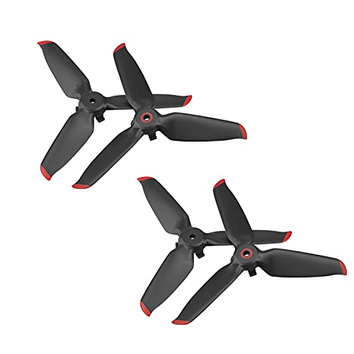 4 Stück kompatibel mit D-JI FPV Combo Schnellspanner 5328S Propeller Requisiten Klinge Ersatz Flügellüfter Ersatz kompatibel mit D-JI FPV Combo Drohnenzubehör(Red) von LXRTKL