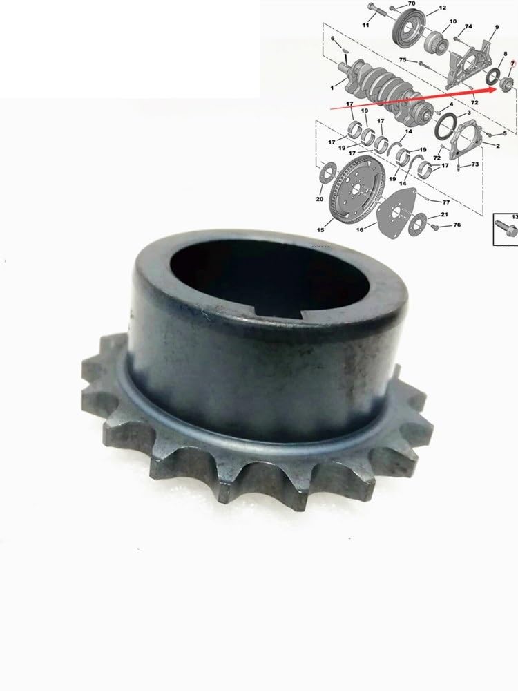 Antriebszahnrad der Motorölpumpe 051383 Kompatibel mit Peugeot 206/207/301/307/308/2008 Kompatibel mit Citroen C2/C3/C4/Picasso/Elysee Distanzstück for die Zahnriemen von LXRTKL