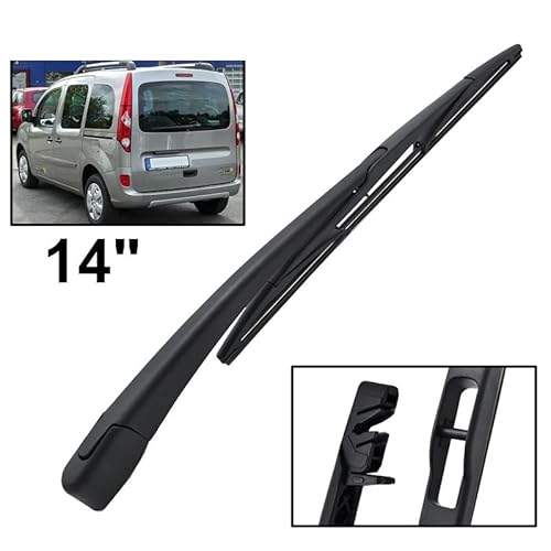 Scheibenwischer hinten Wischerarm & Blatt Set for Renault Kangoo MK2 2007-2019 Windschutzscheibe Windschutzscheibe Heckscheibe von LXURY