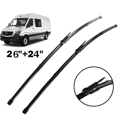 Scheibenwischer vorne Wischerblätter for Mercedes-Benz Sprinter for Crafter 2007-2018 Windschutzscheibe Windschutzscheibe Frontscheibe 26 "24"(Left Hand Drive) von LXURY