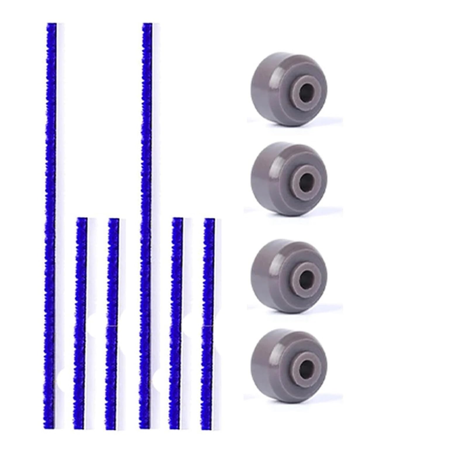 Plüschstreifen und Sohlenplatten-Räder, kompatibel mit Dyson V6, V7, V8, V10, V11, V15, weiche Rollen-Reiniger, Kopfstreifen, Filzstreifen, Ersatzteile (Plüschstreifen, Rad 2) von LXYYZJOZ