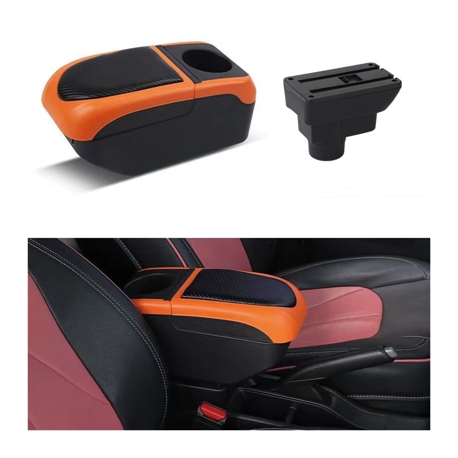 Für Opel Für Corsa Für Corsa D Auto Armlehne Box Lagerung Box Innen Teile Retrofit Teile Mit 6USB Auto Zubehör Mittelkonsole Armlehne (Farbe : 5) von LXdzxy