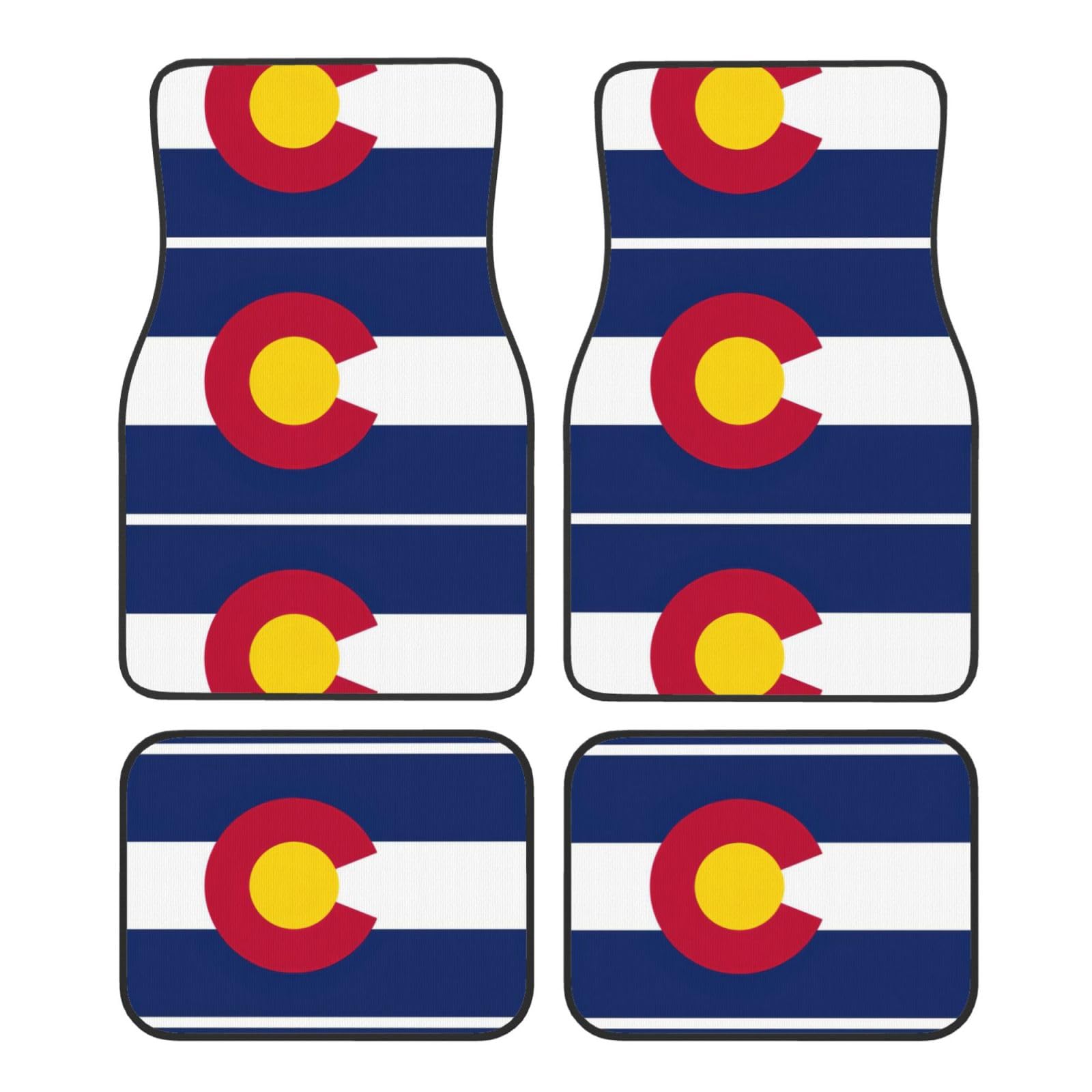 Colorado State Flag Print Fußmatten für Autozubehör Automatten Allwetter passend für LKW SUV Fahrzeug Automotive von LXqlSS