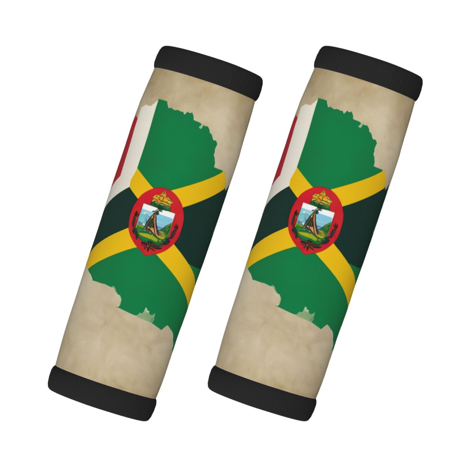 Commonwealth of Dominica Flag map02 Neopren-Gepäckgriffwickel für Kofferidentifikator, Gepäckhersteller, Abdeckungen, Reisezubehör von LXqlSS