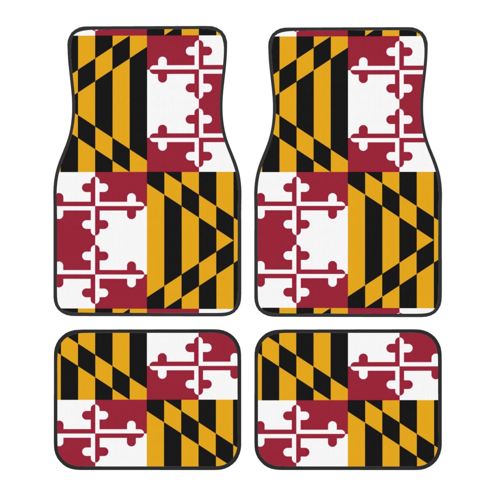 Maryland State Flag Print Fußmatten für Autozubehör Automatten Allwetter passend für LKW SUV Fahrzeug Automotive von LXqlSS