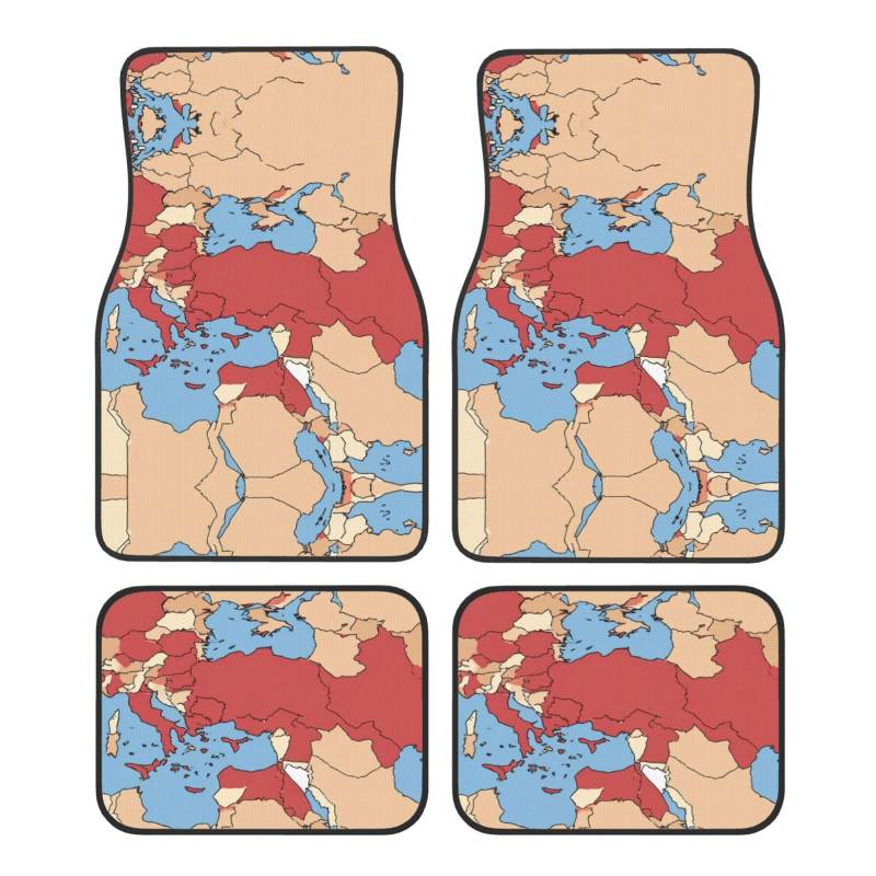 Türkei Regionalkarte Druck Fußmatten für Autozubehör Automatten Allwetter passend für LKW SUV Fahrzeug Automotive von LXqlSS