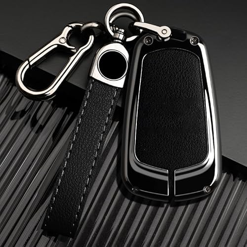 Autoschlüssel Hülle für Cadillac XT5 2024, Schlüsseletui Schutzhülle Abdeckung, Auto Schlüsselbox Schlüsselgehäuse Cover, Autofernbedienungen Schutzhülle,A Black von LYBPHG