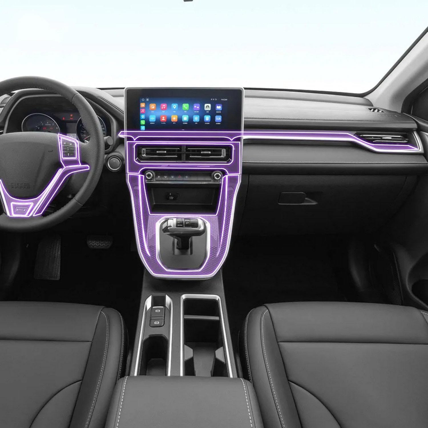 LYBQFZ Auto-Innen-Mittelkonsole, transparente TPU-Lack-Schutzfolie, Anti-Kratz-Aufkleber, LCD-Bildschirm, PPF, für Haval M6 Plus 2021–2023 von LYBQFZ