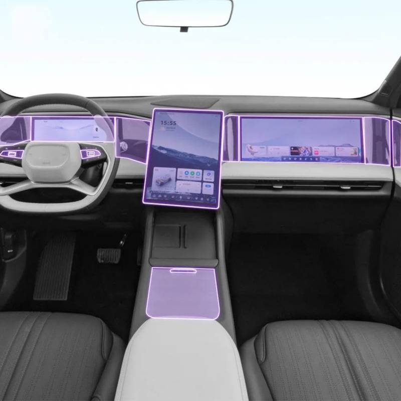 LYBQFZ Auto-Innen-Mittelkonsole, transparente TPU-Lack-Schutzfolie, Anti-Kratz-Aufkleber, LCD-Bildschirmfolie, für Geely Galaxy L7 2022–2024 von LYBQFZ