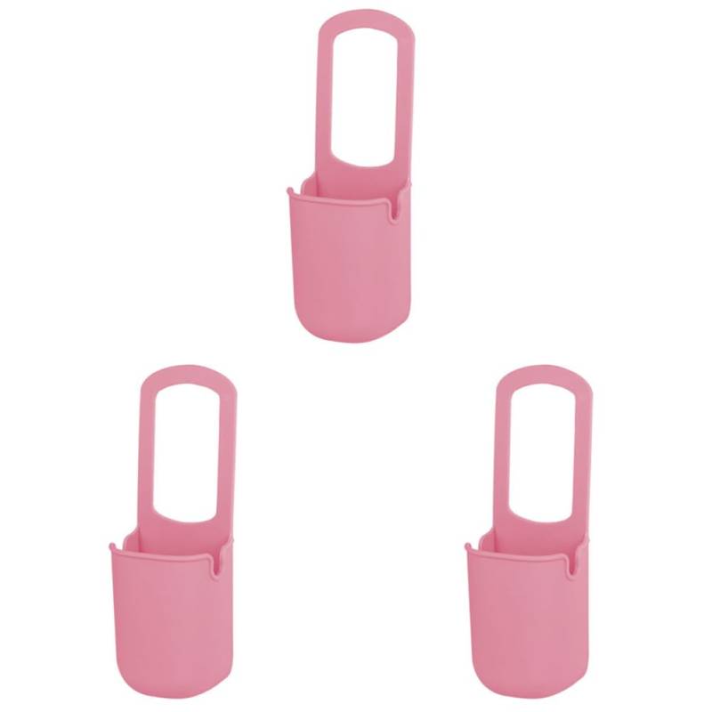 LYEAA Getränkehalter aus Silikon, universeller Kinderwagen-Flaschenhalter für Kinderwagen, Fahrräder (Rosa) von LYEAA