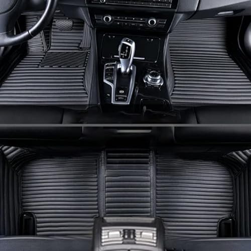 Fussmatten Auto für Skoda Yeti 2009 2010 2011 2012 2013, Allwetterschutz All Inclusive Leder Fussmatten Wasserdicht Tragen Teppiche Matten Innen Zubehör,Black von LYHCM