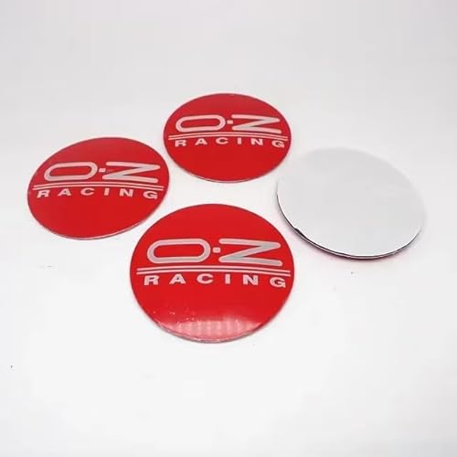 4 Stück Nabendeckel Felgendeckel Radkappen Aufkleber für 62mm OZ Racing, ABS Felgenabdeckungen Dauerhafte Nabenkappen Felgenkappen Aufkleber Mit Logo Auto Zubehör,C von LYHH