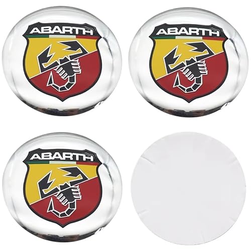 4 Stück Nabendeckel Felgendeckel Radkappen Aufkleber für Abarth FIAT Abarth 124 Spider Abarth 500 695 56mm 60mm, ABS Felgenabdeckungen Dauerhafte Nabenkappen Felgenkappen Aufkleber Mit Logo von LYHH