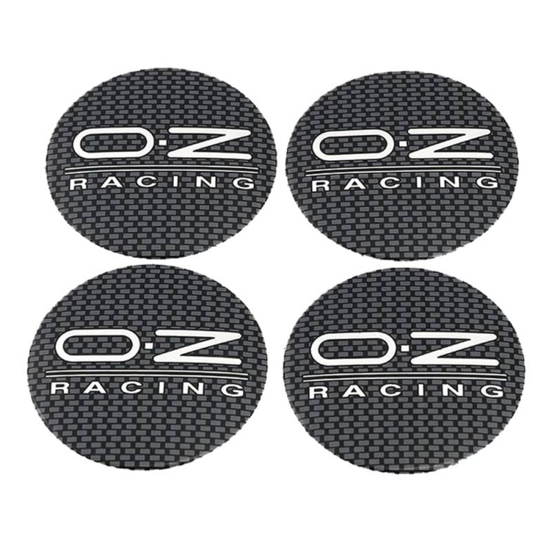 4 Stück Nabendeckel Felgendeckel Radkappen Aufkleber für O.Z OZ Racing 56MM, ABS Felgenabdeckungen Dauerhafte Nabenkappen Felgenkappen Aufkleber Mit Logo Auto Zubehör,normal-F von LYHH