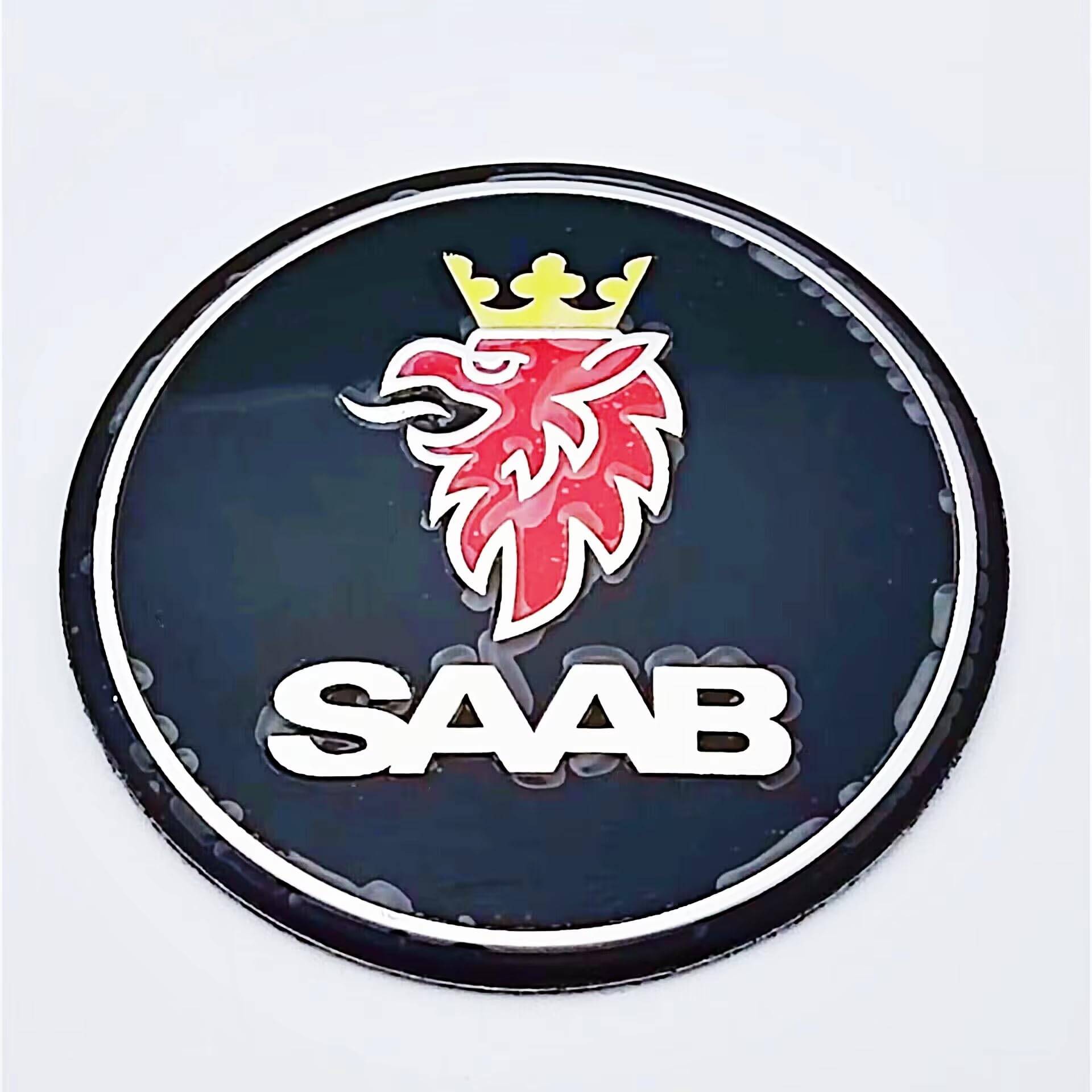 4 Stück Nabendeckel Felgendeckel Radkappen Aufkleber für SAAB 93 95 9-3 9-5 56mm 60mm, ABS Felgenabdeckungen Dauerhafte Nabenkappen Felgenkappen Aufkleber Mit Logo Auto Zubehör,A Black-56mm von LYHH