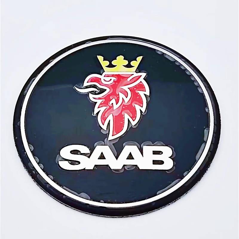 4 Stück Nabendeckel Felgendeckel Radkappen Aufkleber für SAAB 93 95 9-3 9-5 56mm 60mm, ABS Felgenabdeckungen Dauerhafte Nabenkappen Felgenkappen Aufkleber Mit Logo Auto Zubehör,A Black-60mm von LYHH