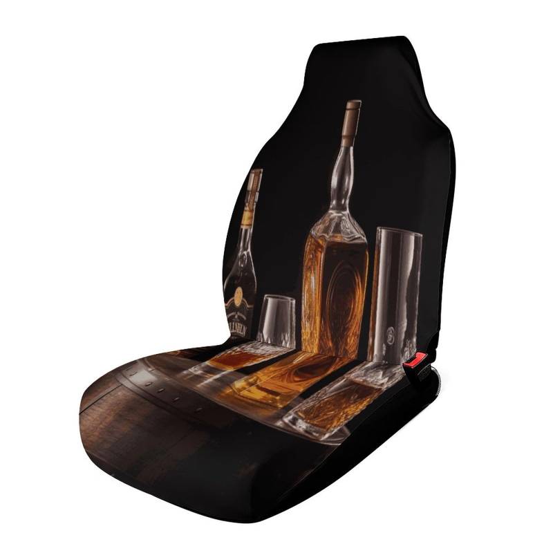 LYHVSFJW Autositzbezug für Vordersitze, Motiv: Whisky-Bier, für die meisten kompletten Sets, personalisierte Vorderbankbezüge, 111,8 x 44,9 x 80,9 cm von LYHVSFJW