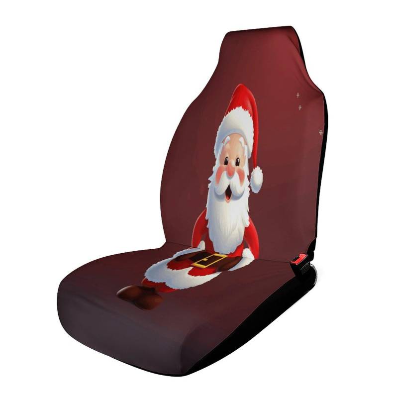 LYHVSFJW Autositzbezug für Vordersitze, niedlicher Weihnachtsmann, universelle Autositzbezüge für die meisten kompletten Sets, personalisierte Vorderbankbezüge, 111,8 x 44,9 x 80,9 cm von LYHVSFJW