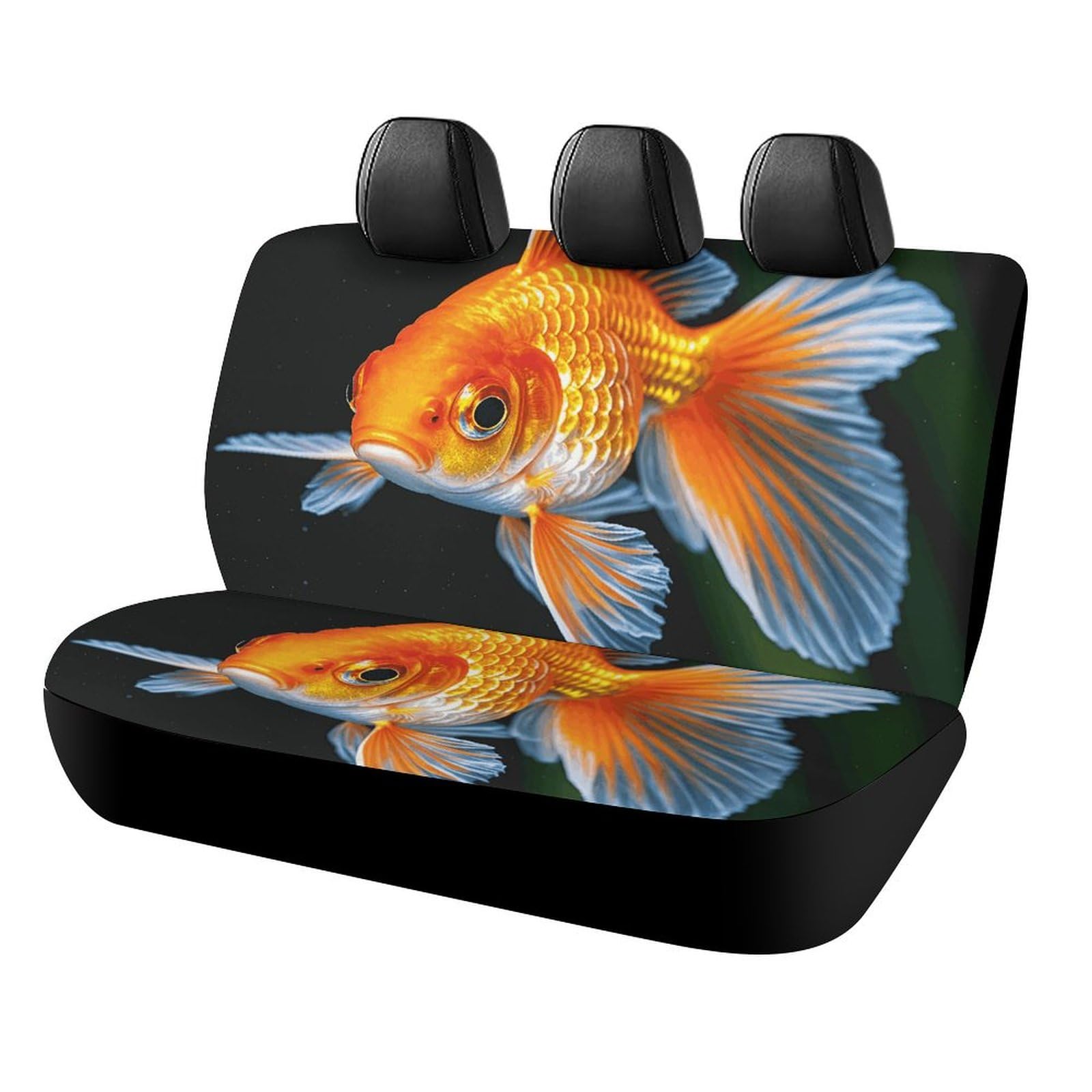 LYHVSFJW Cute Fish Autositzbezug, universeller Rücksitzschutz, wasserdicht, für die meisten Autos, personalisierbar, vollständiges Set, Rückbankbezüge, 119,9 x 58,4 x 76,2 cm von LYHVSFJW