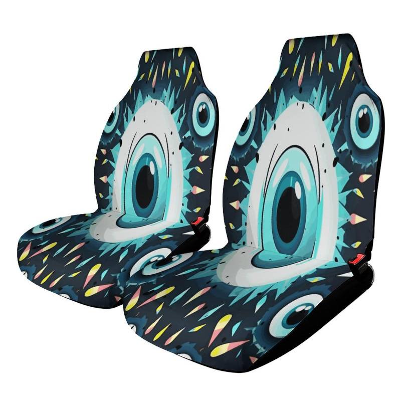 LYHVSFJW Evil Eyes Autositzbezug, Vordersitzschutz, universelle Autositzbezüge für die meisten kompletten Sets, personalisierte Vorderbankbezüge, 111,8 x 44,9 x 80,9 cm von LYHVSFJW