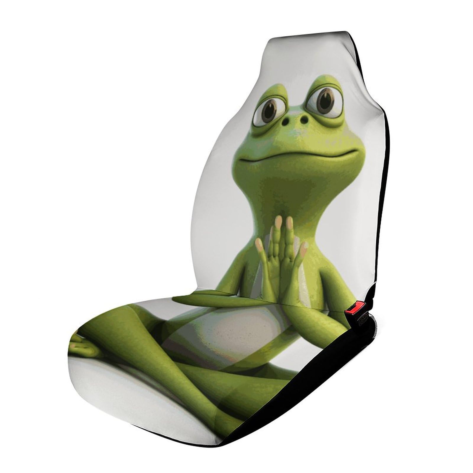 LYHVSFJW The Funny Frog Doing Yoga Autositzbezug, Vordersitzschutz, universelle Autositzbezüge für die meisten kompletten Autositzbezüge, personalisierbar, 111,8 x 44,9 x 80,8 cm von LYHVSFJW