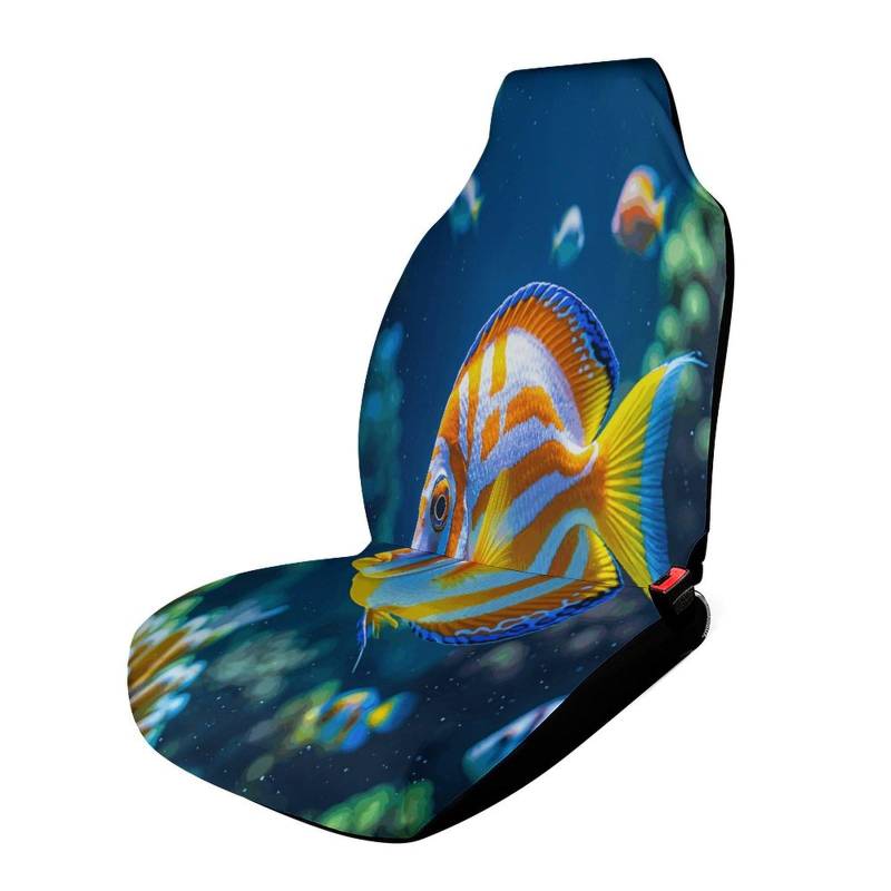 LYHVSFJW The Underwater World Autositzbezug für Vordersitze, universelle Autositzbezüge für die meisten kompletten Autos, personalisierte Vorderbankbezüge, 111,8 x 44,9 x 80,9 cm von LYHVSFJW