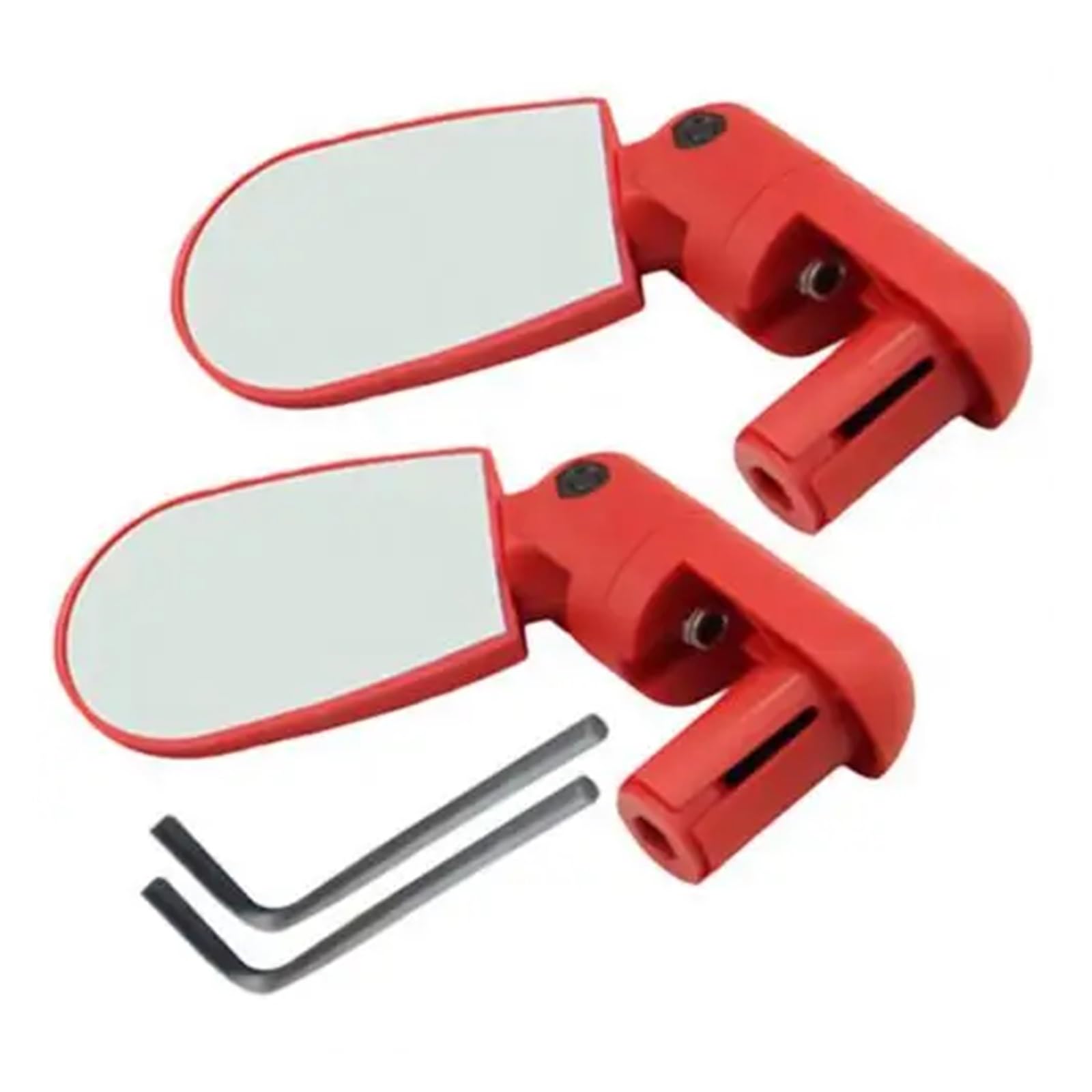 Fahrradspiegel 2Pcs Einstellbare Mountainbike Radfahren Lenker End Rückspiegel Weitwinkel Rennrad Zubehör(Red) von LYHYDMA