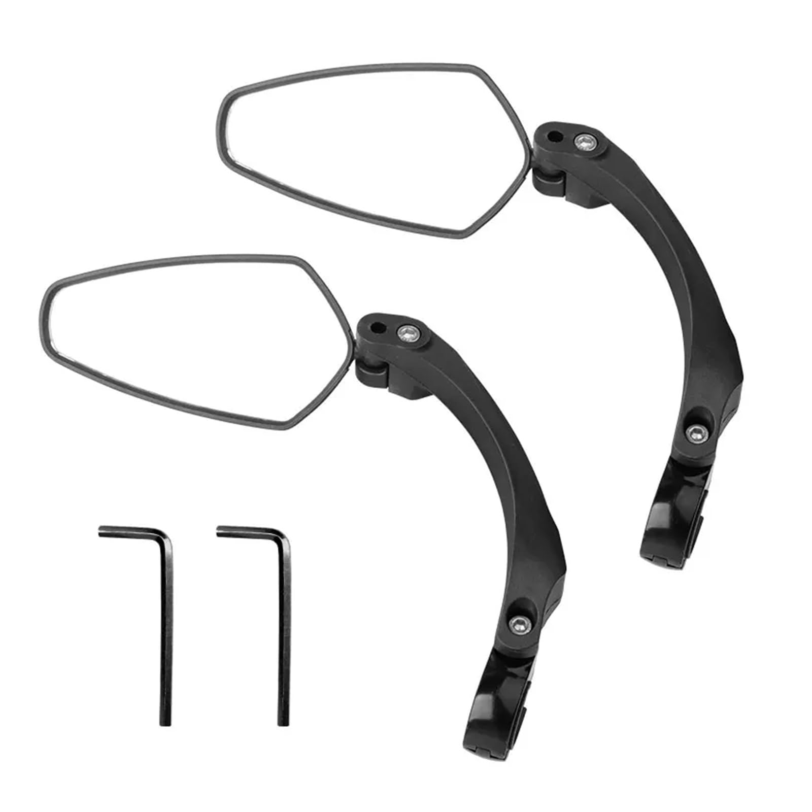 Fahrradspiegel Radfahren Rückspiegel Motorrad E-Bike Roller Lenker Reflektor MTB Fahrrad Breite Zurück Sichtwinkel Einstellbare Spiegel(Left 2) von LYHYDMA