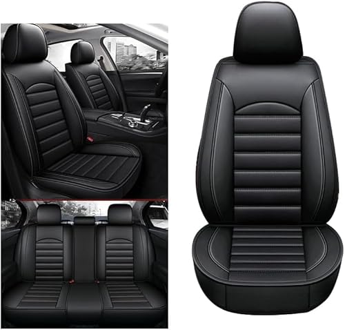 Auto Sitzbezüge Sets für Audi Q3 Sportback Q5 Sportback, Leder Wasserdicht Atmungsaktiv Autositzbezug Full Set Sitzschoner Innenraum Accessories,Black von LYJXD