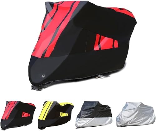 Motorradabdeckung für BMW F 900 F900 XR/R F900R F900XR F 900XR 900R, Schnee Staubdicht Wasserdichten Alles Wetter Motorrad Tarpaulin Schutzhülle Zubehör,Black-red von LYJXD