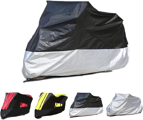 Motorradabdeckung für BMW F800GT F800R F800S F800ST R1200S Hp2 Sport Hp 2, Schnee Staubdicht Wasserdichten Alles Wetter Motorrad Tarpaulin Schutzhülle Zubehör,Black-Silver von LYJXD