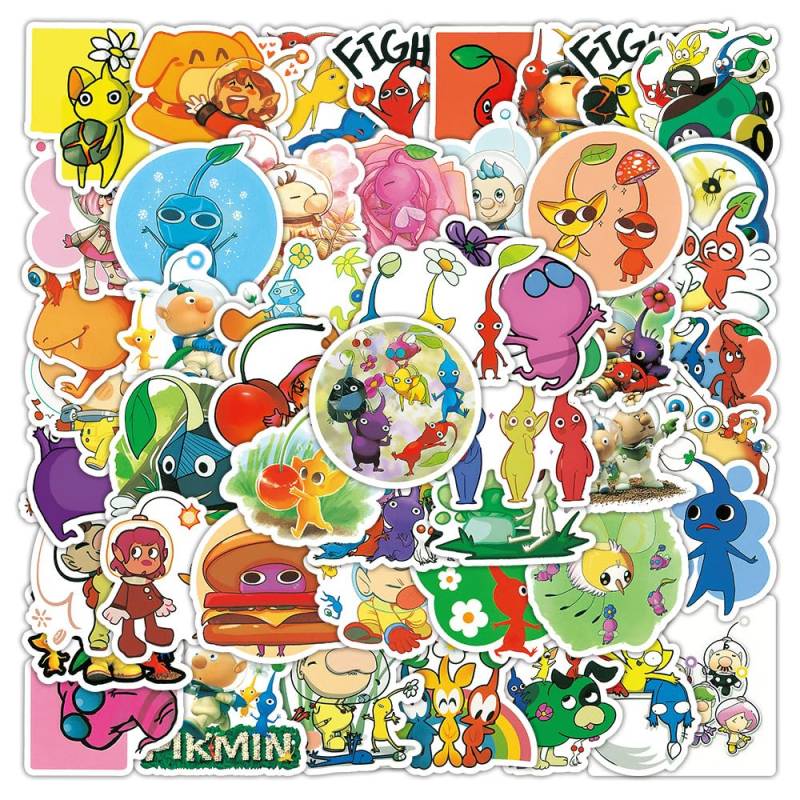 LYLSDSB Pikmin Aufkleber 118 Stück Vinyl Cartoon Spiel Stickers für Laptop Skateboard Motorrad Computer Auto Koffer Scrapbook Telefon Gepäck,Wasserdicht Aufkleber für Erwachsene Jugendliche von LYLSDSB