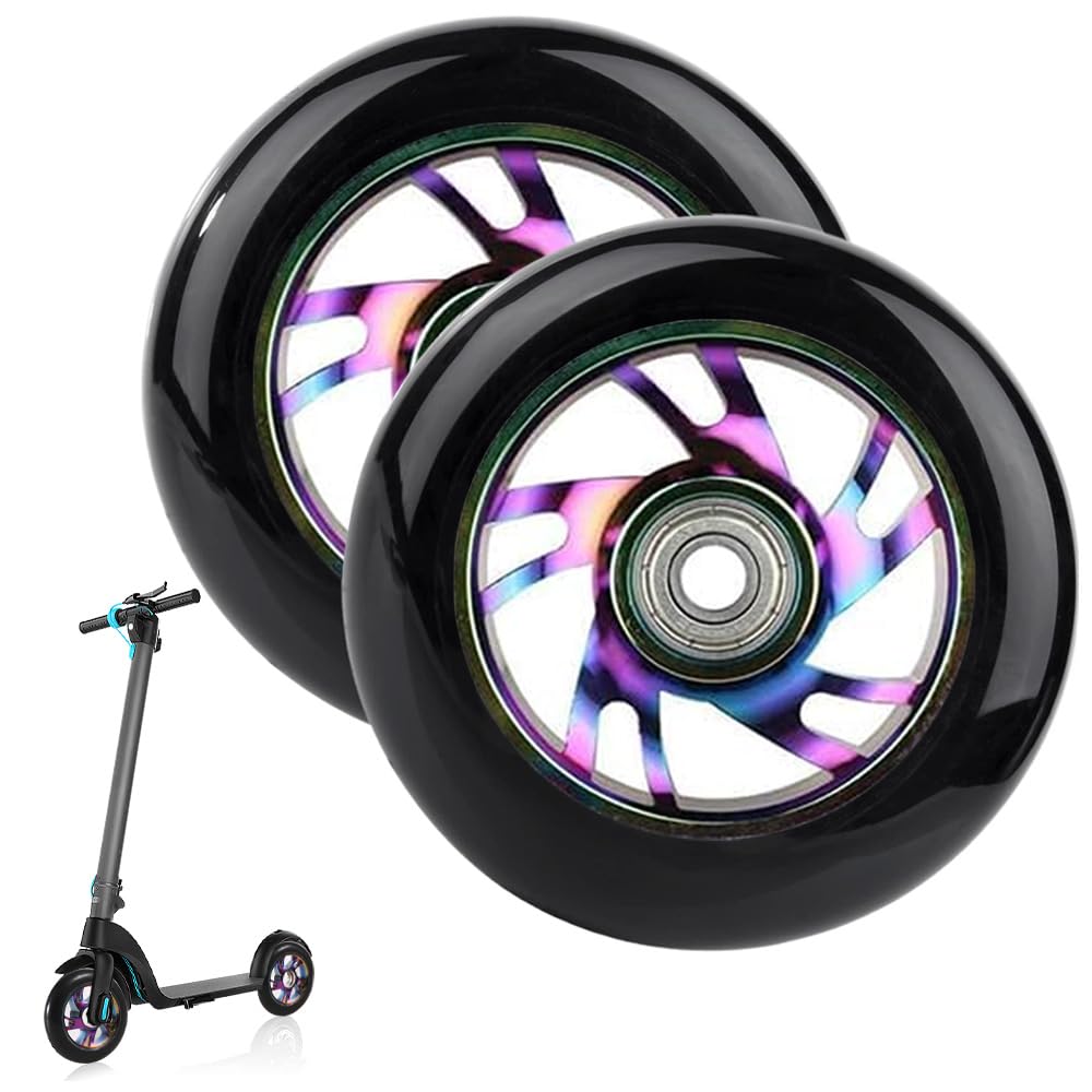 LYPPUL Stunt Scooter Rollen, 2 Stück Scooter Ersatzräder 88A, 100mm Stunt Scooter Ersatzräder mit ABEC-9 Lager, Scooter Räder Kompatibel für Meisten Stuntscooter & Kickscooter von LYPPUL