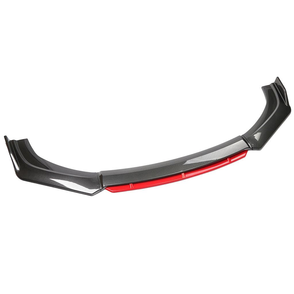 Auto Frontstoßstangen Spoiler Splitter, Antikollision Frontlippe Spoiler Protector Splitter Zubehör, für Opel Mokka B Mokka-e MJ22 2021 2022 2023 2024 2025,Carbon Fiber-Red von LYQJRLH