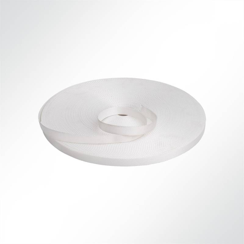 LYSEL® Gurtband Polyester, (B) 25mm in Weiß (1 lfm) 800kg von LYSEL